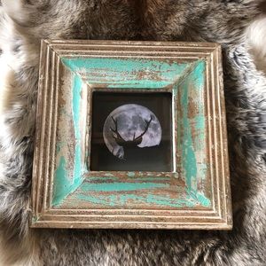 Antiqued Frame w/ Buck Moon Print